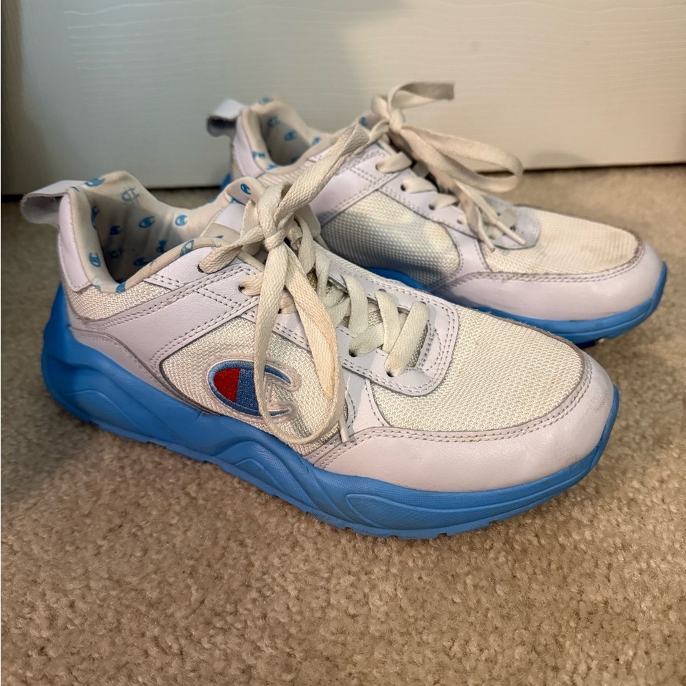 Champion White and Blue Sneakers